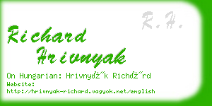 richard hrivnyak business card